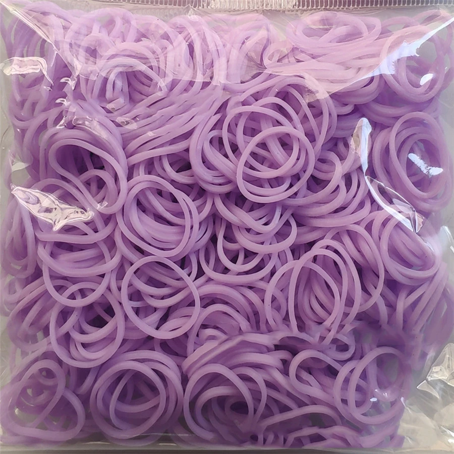 Purple 600 эластичные разноцветные резиновые браслеты для ткацких станков, сменные резиновые браслеты для детей, подарки, рождественские украшения своими руками - Окраска металла: Purple