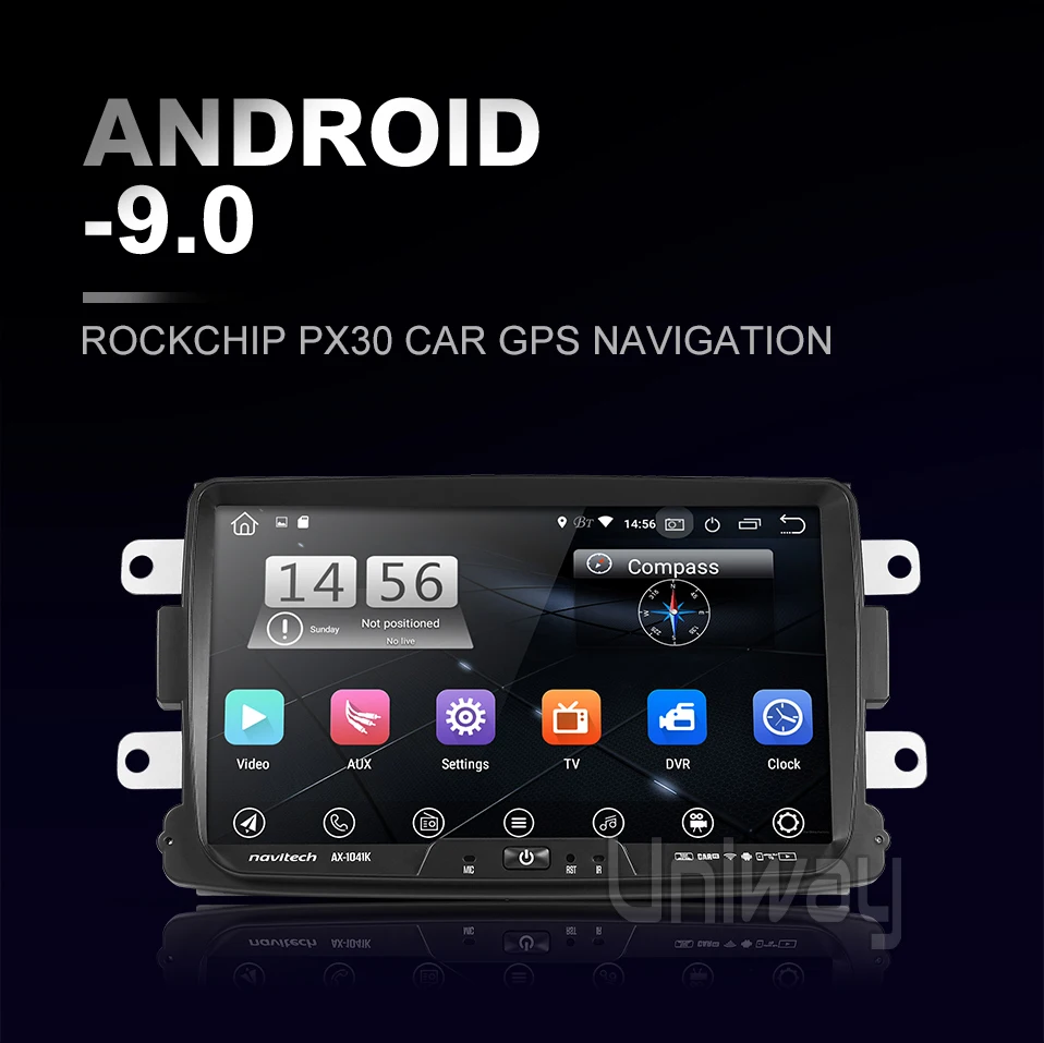 Discount uniway ADXY8071 android 9.0 car dvd for Renault Dacia Duster Sandero Lodgy Dokker with one din car radio gps navigation 0