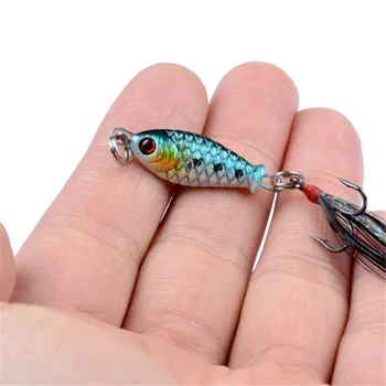 

1pcs /sea fishing bionic bait VIB metal sequins hard bait 3cm / 6g artificial3D eye Wobbler bass sinking blood tank hook bait