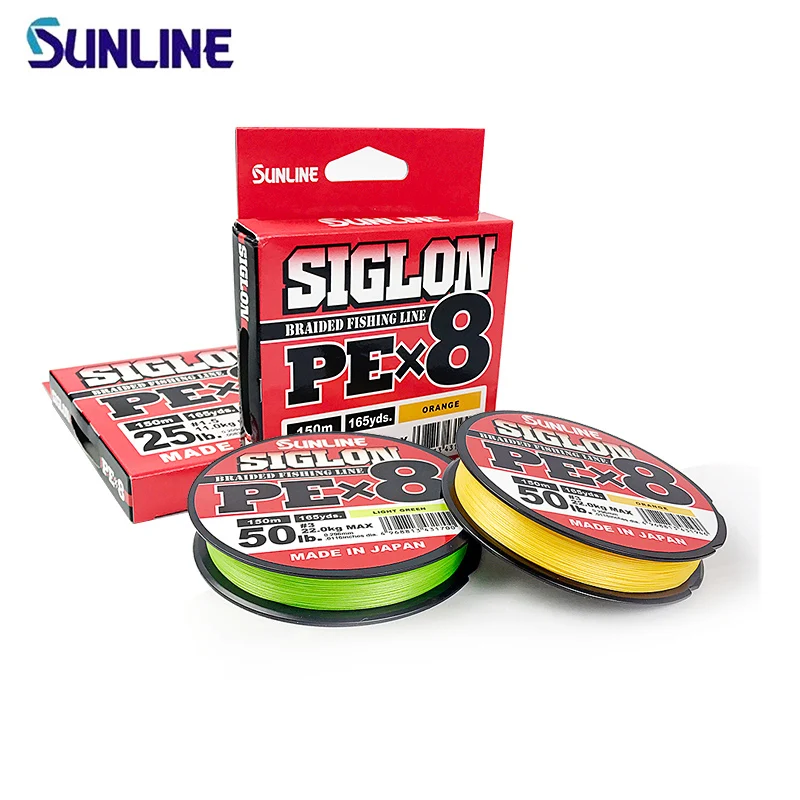 

Sunline Siglon PEx8 150m/200m PE Fish Line Japanese Imports Raw Silk Wear Resistant, Smooth Strong Extension Fishing Line Tackle