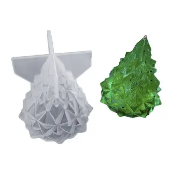 

Silicone Mold DIY Light Holder Christmas Tree Bedroom Lamp Container Molds Epoxy Resin Handmade Craft Charms Jewelry Making Tool