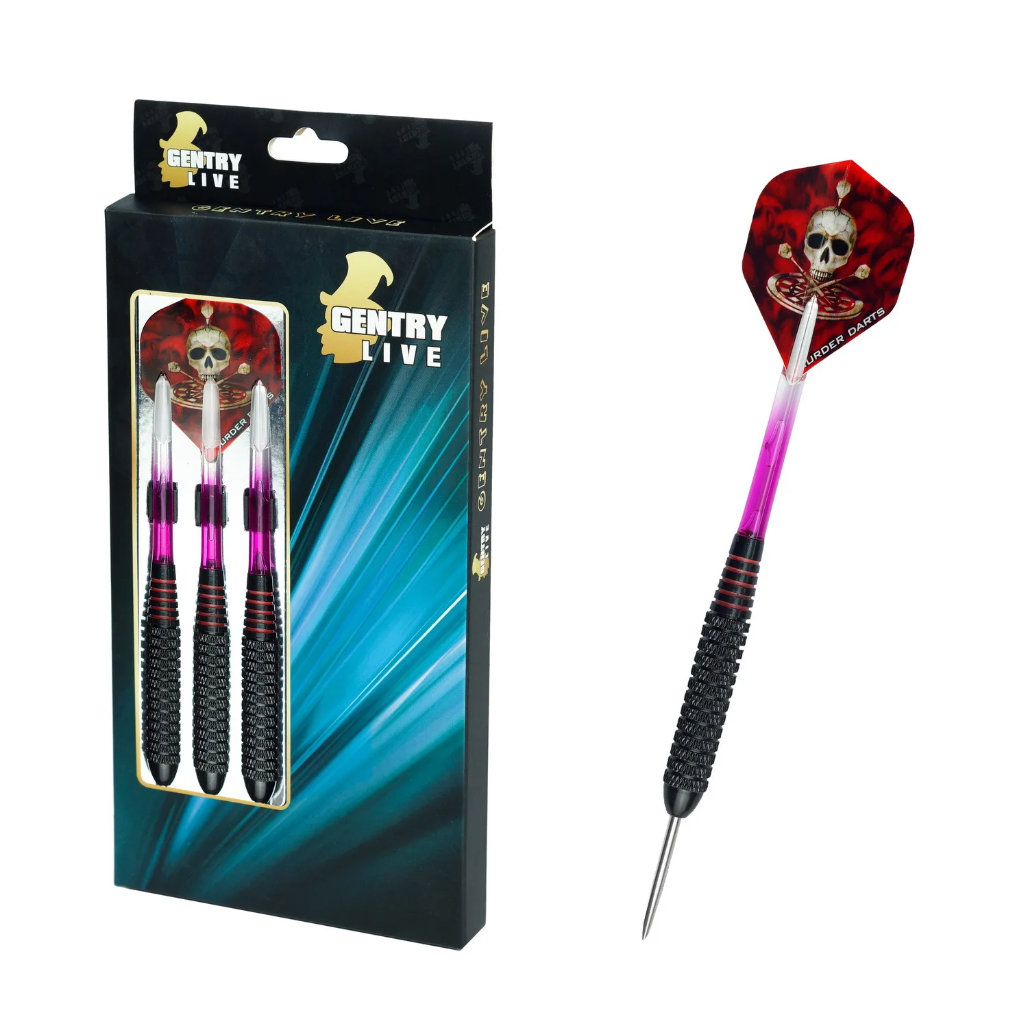 Gentry Live 24g-Rigid Darts Knurled Alloy tong biao Body Color PC Dart Bar Pet Dart Blade