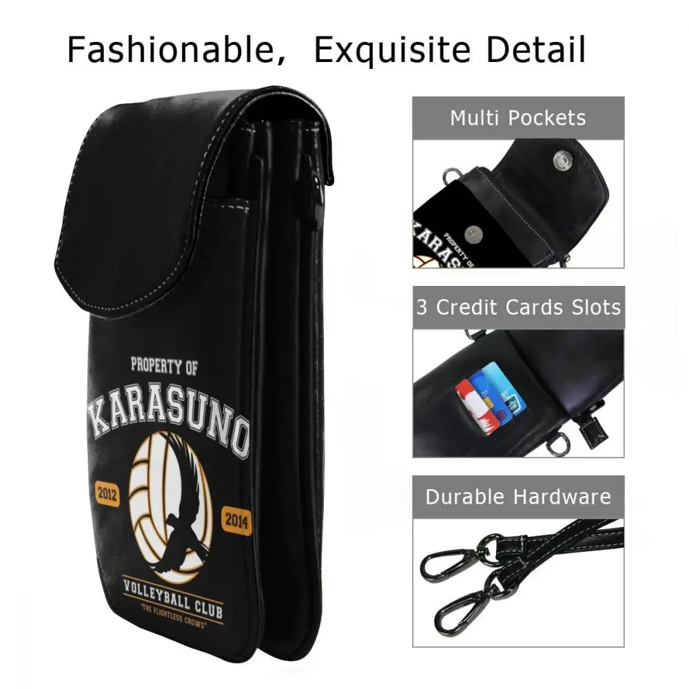 アニメショルダーバッグチームkarasuno革バッグショッピング高品質の女性のバッグミニトレンドマルチポケット女性の財布 ショッピングバッグ Aliexpress