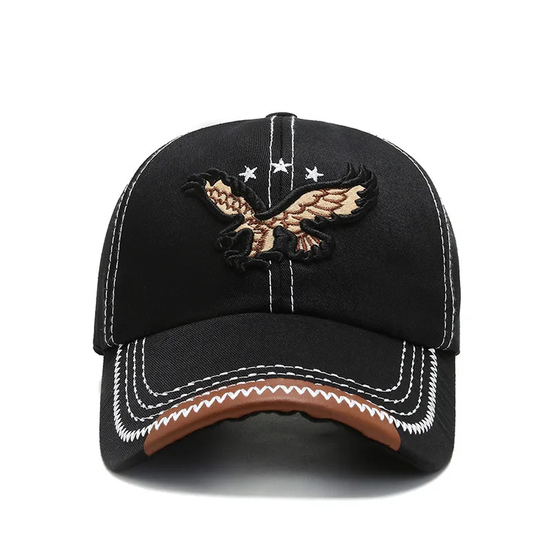 Casquette PALM ANGELS coton noir broderie logo monogramme blanc
