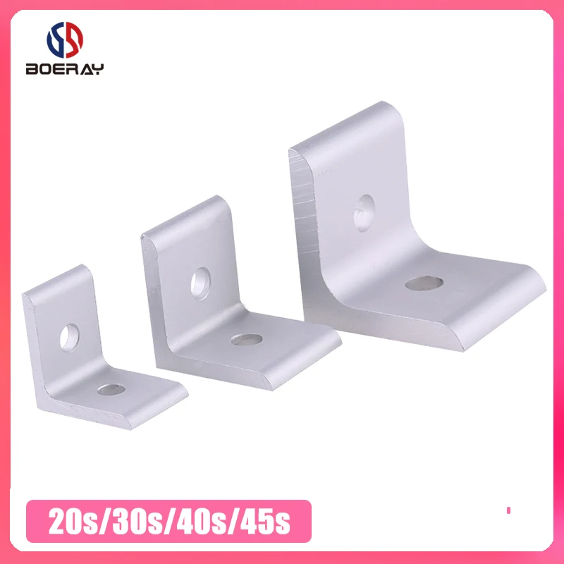 

2020 3030 4040 4545 Aluminum Extrusion Profile L Brackets Aluminum Alloy 2 Hole 90 degree Inside Corner Bracket