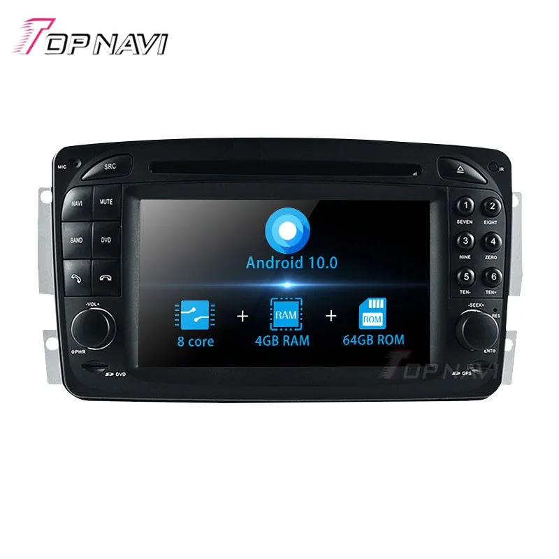 Автомобильный DVD-плеер TOPNAVI Android 10 0 для Benz Vaneo 2002-2005 Viano 2004-2011 Vito 2004-2006 C-W203 (2000-2005) CLK-C209