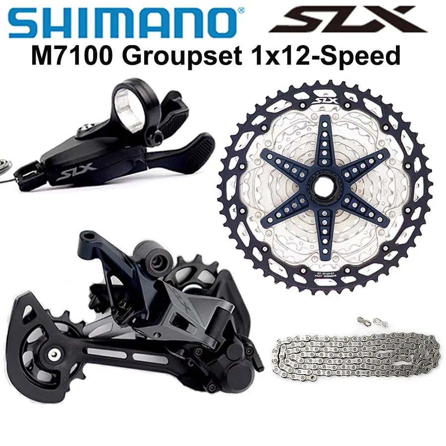 SHIMANO SLX M7100 12v Groupset 12 Speed MTB Mountain Bike Shifter Rear Derailleur 10-45T 10-51T Cassette Chain bike derailleurs rear derailleur bike shifters road bike groupset
