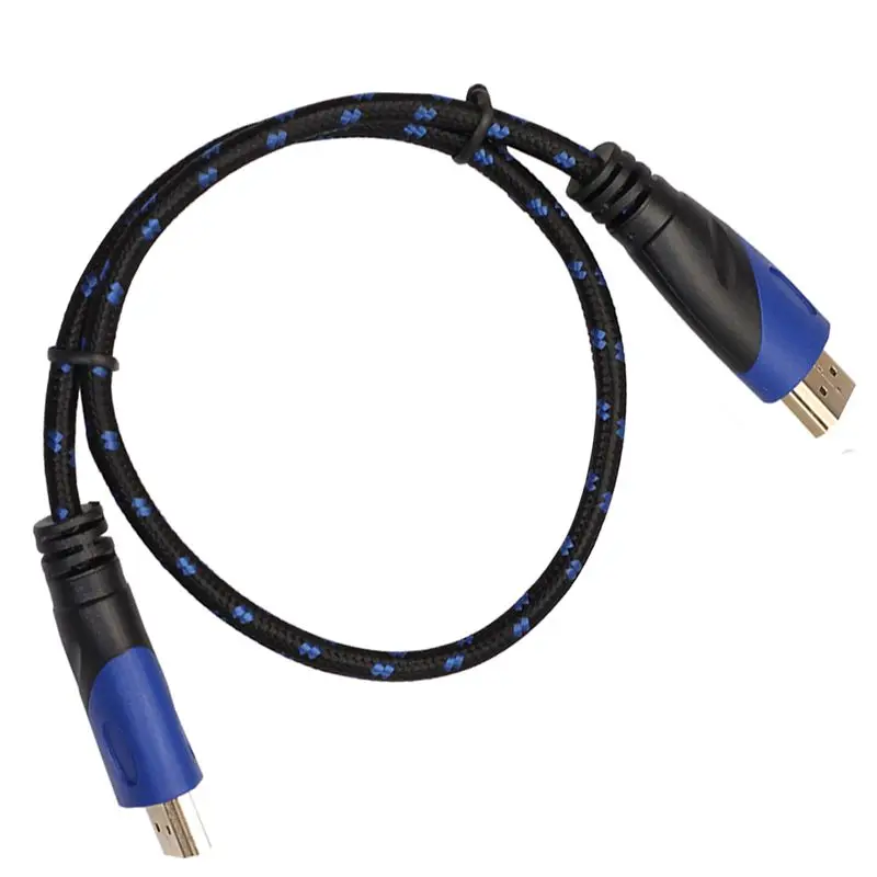 gold-plated hdmi cable HD video cable audio cable hdmi cable dual-color mode red and black network blue black
