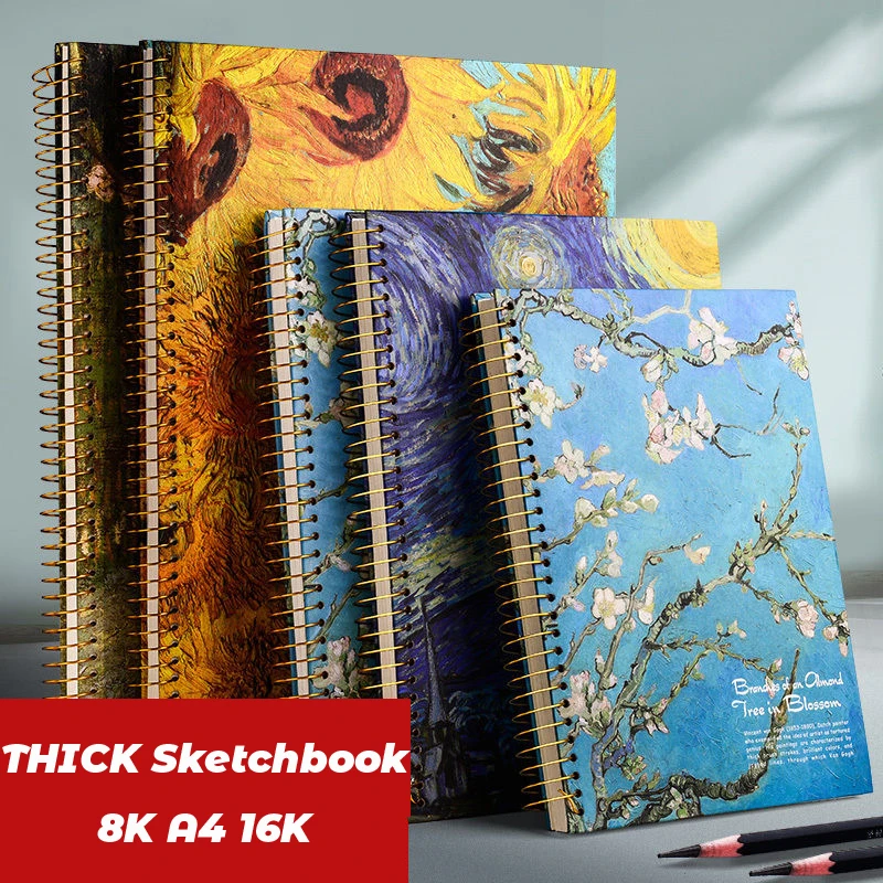 

Art Sketchbook for Drawing 8K A4 16K Notebooks Journals Agenda 2022 Daily Notepad Diary Planner for School Office Supplies