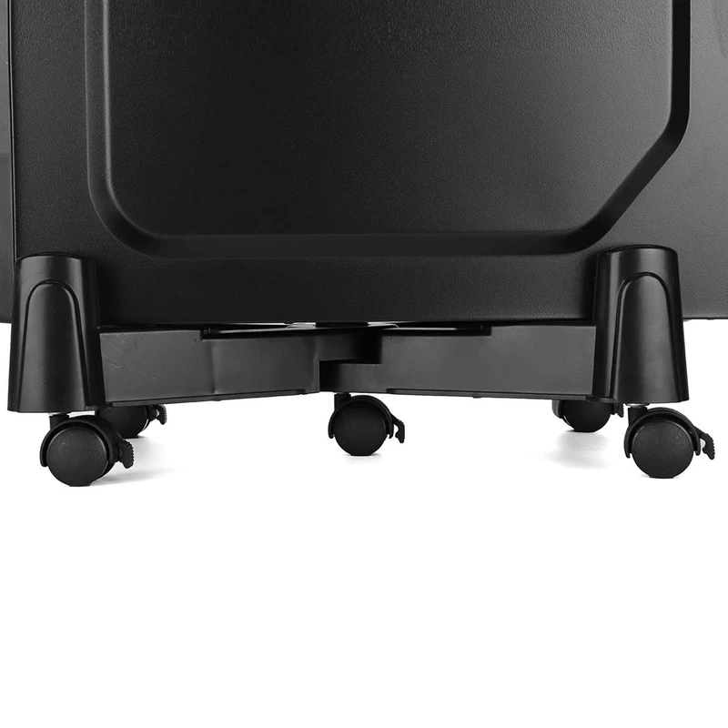 ПК черный компьютер Регулируемая подставка для компьютера Abs пластиковый корпус башни держатель с поворотными мобильными колесиками колеса для домашнего офиса инструменты