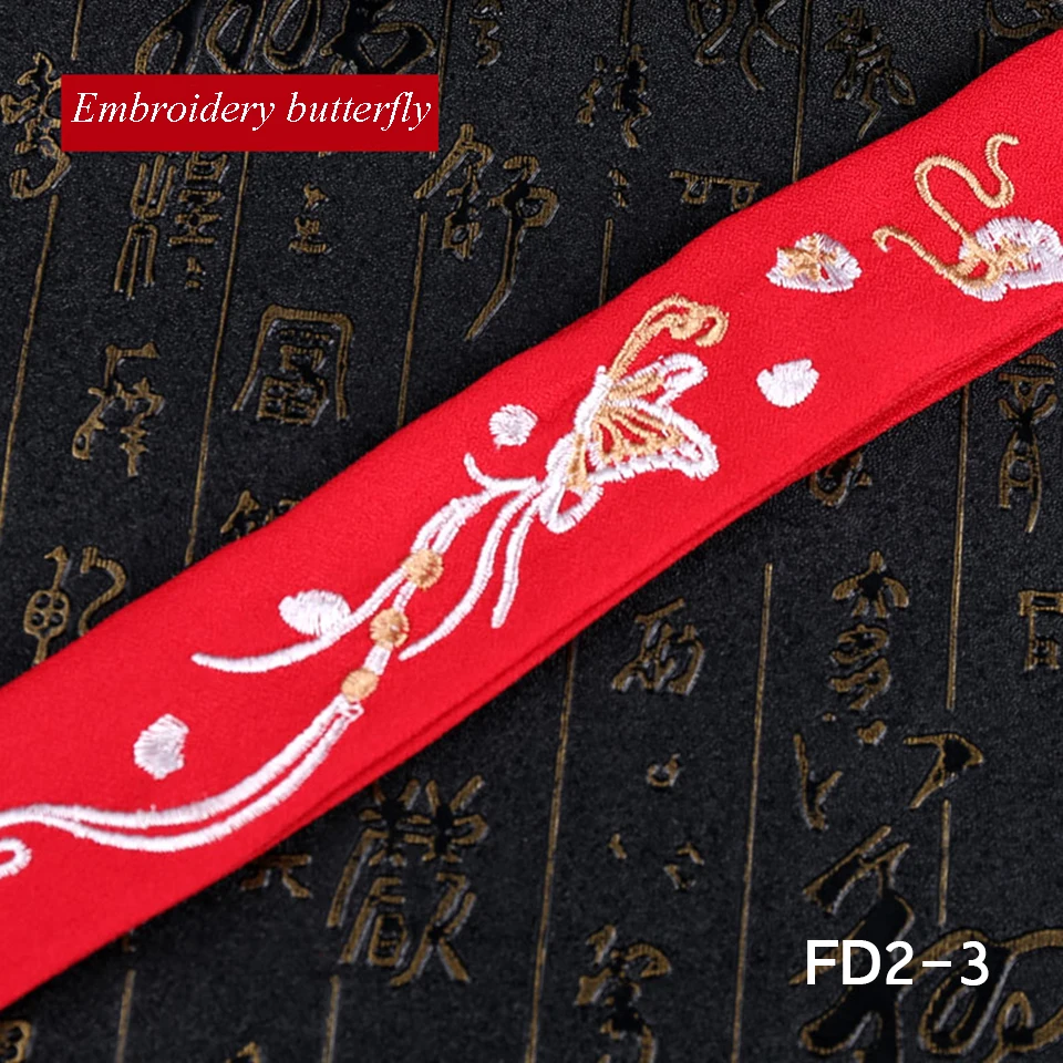 FD2-3 Новинка, Hanfu, лента для волос, аксессуары, китайский стиль, костюм, COS, головной убор, для ежедневной вышивки, аксессуары для волос, веревка для волос - Цвет: FD2-3
