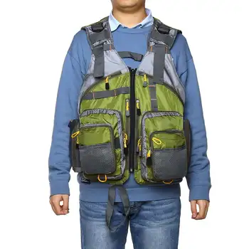 

Multi Pocket Fishing Vest Breathable Waistcoat Hunting Hiking Fishing Mesh Vest Pack Sport Survival Utility Safety Waistcoat