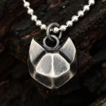 

925 Sterling Silver Necklace Pendant with male and female personality jumping in forest