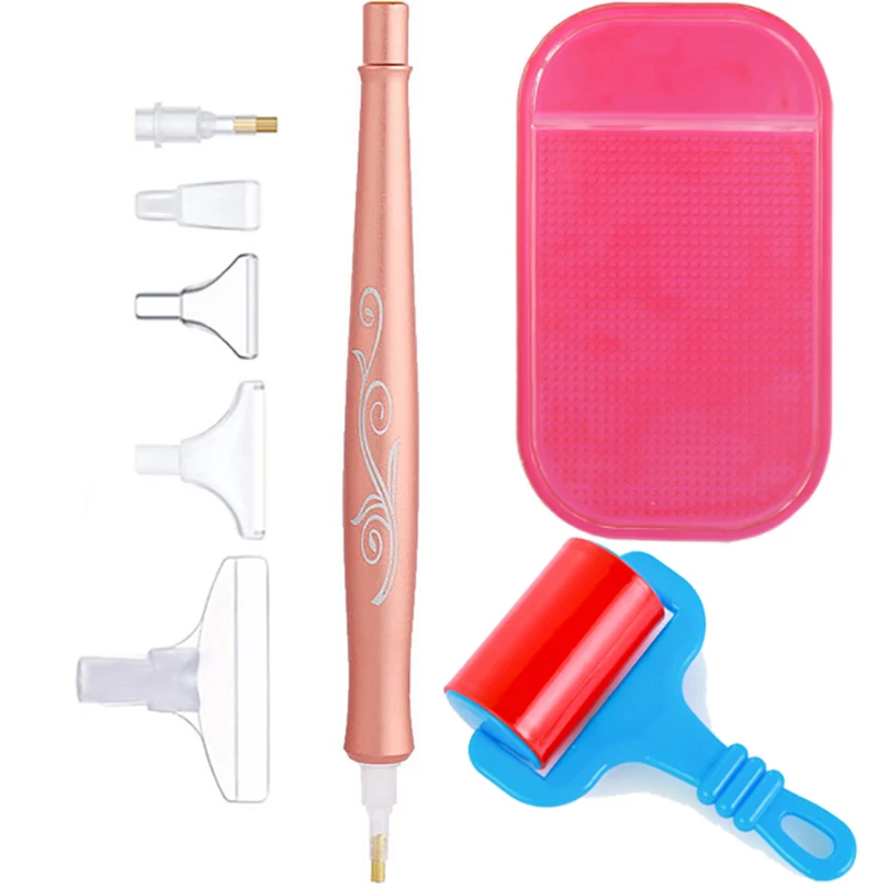 5D Diamonds Painting Tools and Accessories Kits with Diamond Painting Pen Heads Roller and Diamond Painting Tray Mat