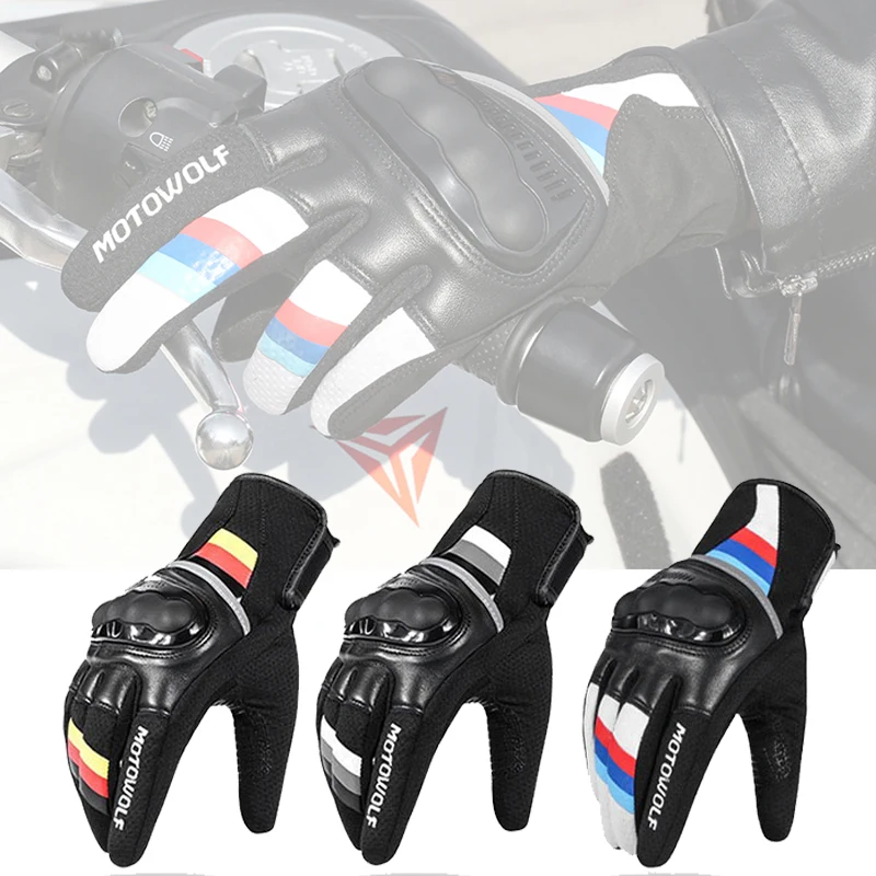 2020 guantes de la motocicleta de seguridad cómodo extrema protector deportivo al aire libre transpirable carrera guantes de pantalla táctil