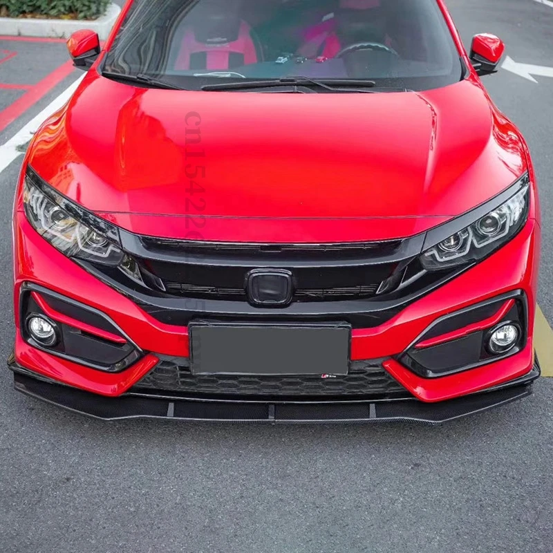 Front Bumper Lip Protector Tuning Accessories Body Kit Diffuser Lip Guard For Honda Civic Hatchback 10th Gen 2016-2020 New Style