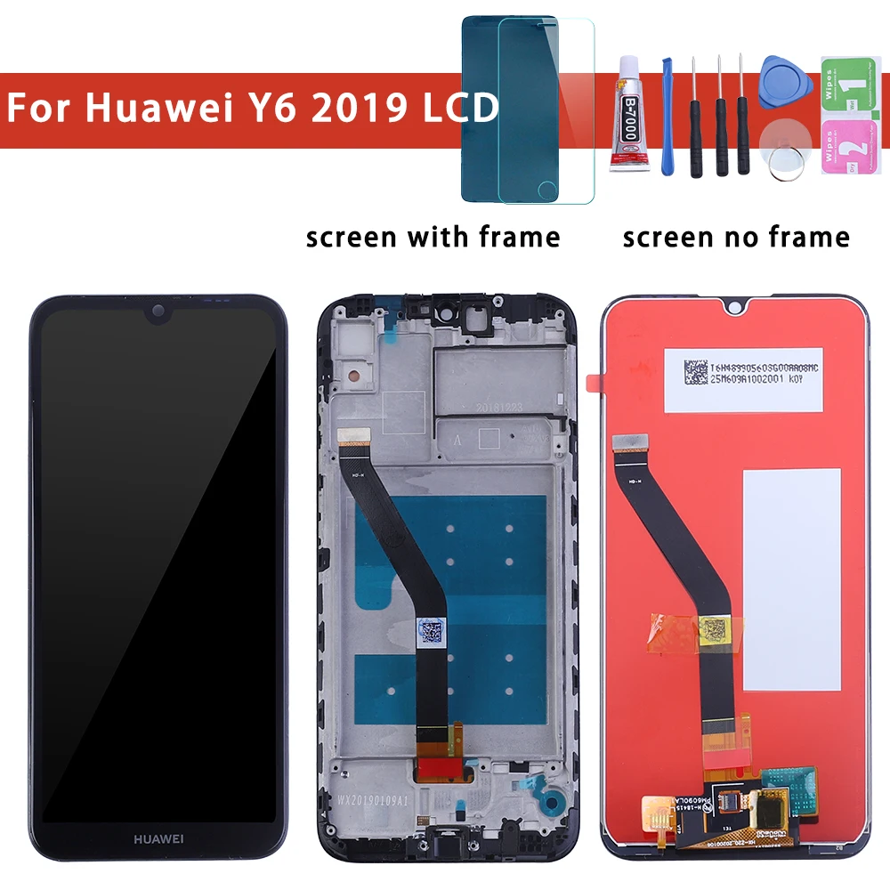 Оригинальный ЖК дисплей и дигитайзер сенсорного экрана с рамкой для Huawei Y6 Prime 2019