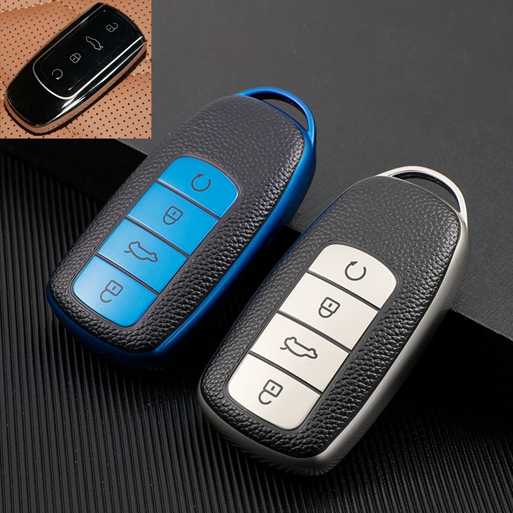 

Car Key Case Cover For Chery Tiggo 8 Pro 2021 8 Plus 7 P Soft TPU 4 Buttons Remote Control Protect Car-Styling Accessories