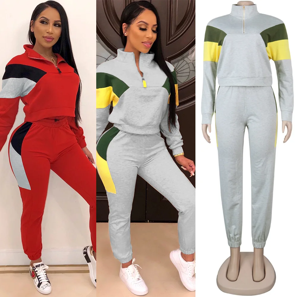 grey and red sweatsuit
