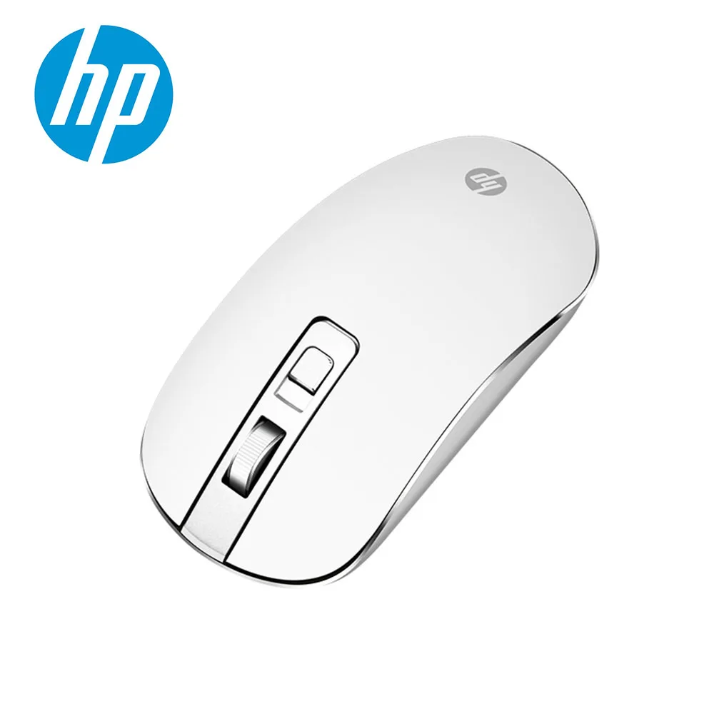 Серебристый Hp 2,4 ГГц Беспроводная Бесшумная мышь портативная сельмовая мышь для регулировки 1600 точек/дюйм беспроводная мышь для ноутбука ПК компьютер оптические мыши - Цвет: Серебристый