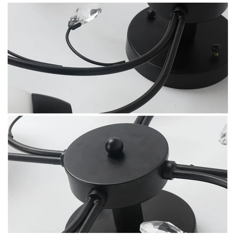  Smuxi 6/8 Heads Iron Chandelier LED Ceiling Lamp Pendant Light Lighting for Bedroom Living Room E27 - 4000334209857