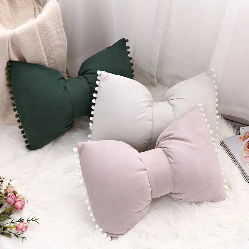 Наволочка для подушки в скандинавском стиле с бантиком, наволочка для подушки в Европейском стиле, съемная декоративная наволочка для подушки