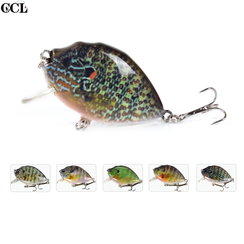  CCLTBA 6CM 14.5G Vivid Swim Action Slow Sinking Fishing Lures Crankbait for Bass Bluegill Fishing