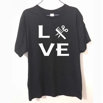 

Fashion New T-shirts Men Short Sleeve Love Hairstylist Barber Stylist Tee Hair Cuttery T Shirts Male Tshirts