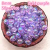 Nuevo 50 unids 8mm AB Color redondo acrílico cuentas espaciadoras sueltas para hacer joyería DIY pulsera ► Foto 3/6