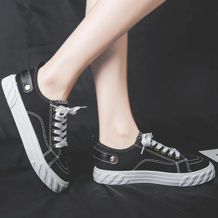 

Canvas Shoes Women's 2019 New Style Korean-style Summer Retro Hong Kong Flavor Ulzzang Versatile INS Fashion MacBook Trendy Shoe