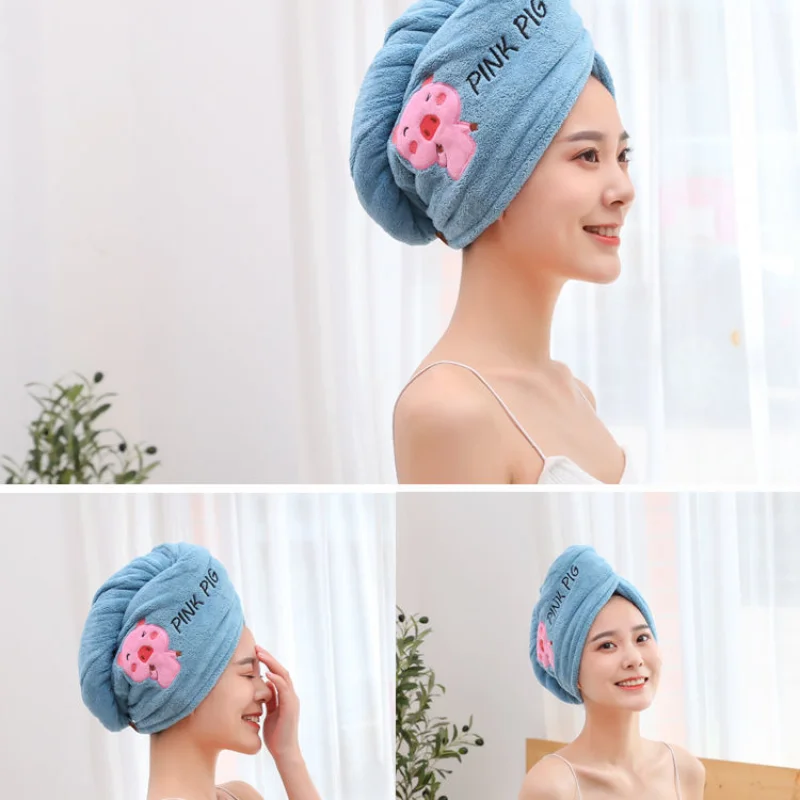 Women Girl Towels Bathroom Microfiber Rapid Drying Hair Towel Magic Shower Cap Lady Turban Head Wrap shower cap hair towel