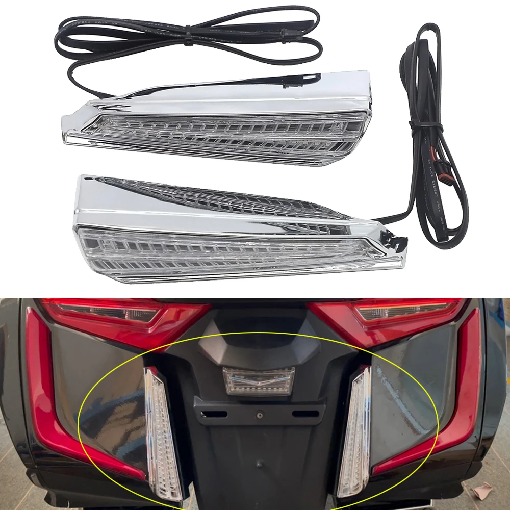 Gold Wing Motorcycle Turn Signal LED Filler Panel Lights Decorative Lamp For HONDA Goldwing GL 1800 GL1800 F6B -