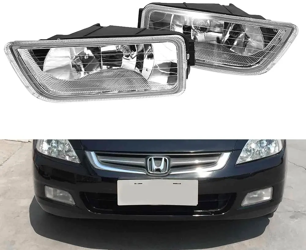 Прозрачный Бампер дальнего света Противотуманные фары LH RH для Honda Accord 2003-20074DR