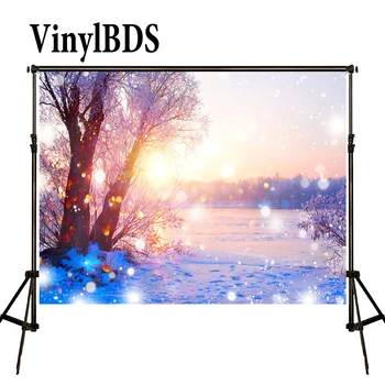 

VinylBDS Photography Backdrops Christmas Backdrop Winter Scenery Photography Backdrops Snow Forest Background for Photo Studio