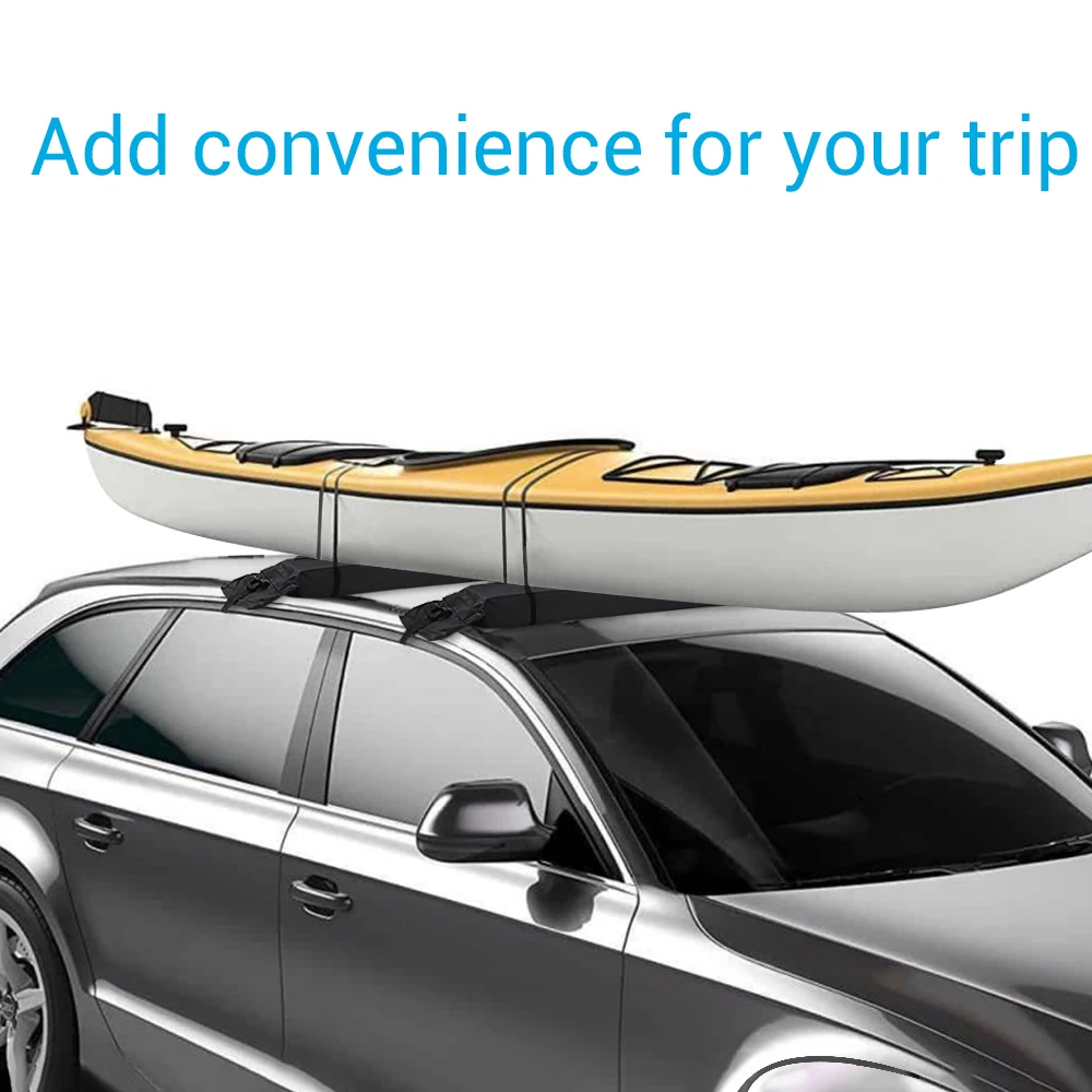 MICTUNING 2pcs Universal Roof Rack Pads for Canoe Kayak Paddleboard Surfboard Snowboard Roof Lightweight Soft Roof Top Rack Pads