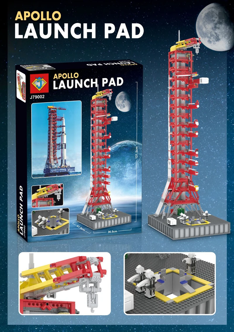 DHL 37003 J79002 Apollo Saturn V Запуск пупочной башни Космический Шаттл, игрушки, модель, строительные блоки 21309 10231