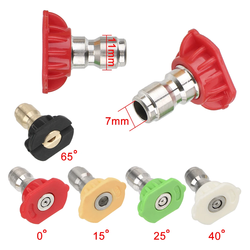 1Pcs Aluminium Hochdruckreiniger Pistole 5Pcs Anschlüsse Set Tragbare Fan Geformt Wasser Pistole Auto Reinigung Werkzeug – Detail 5