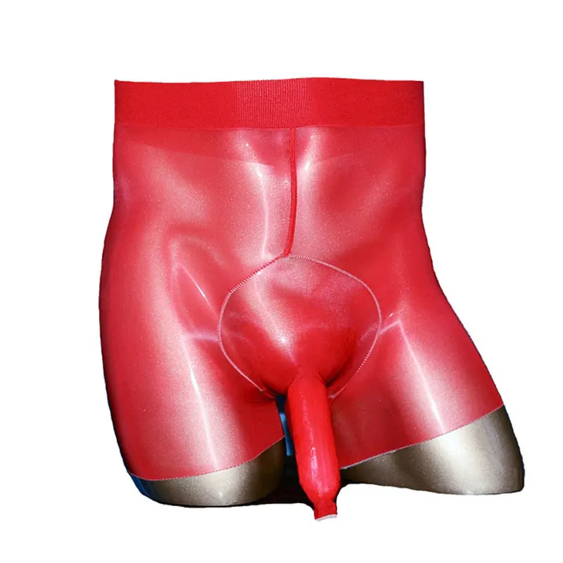 Men Underwear U Convex Pouch Sexy Men G-string High Waist Oil Glossy COCK Ring Sexy JJ Open Thong Sheer See Underwear Gay Wear Plus Size