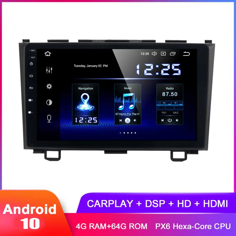 Автомобильное стерео-устройство 9 &quotс IPS-дисплеем Android 10 GPS для CRV 2008 2009 2010 2011 Carplay