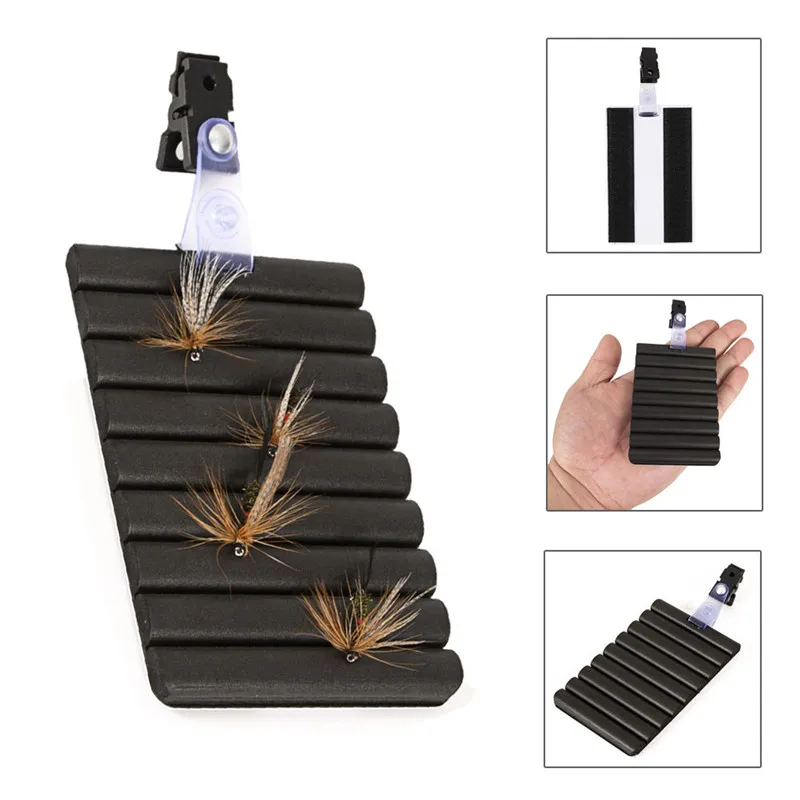

Fly Hook Hanging Board Portable Fly Fishing Hook Box With Foam Waterproof Fly Fishing Lure Bait Storage Board Fishing Gear