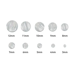 10 Pcs Guitar Fretboard Dots White Pearl Shell Inlay Decorate Ukulele Mandolin Banjo Fingerboard 3mm-12mm Diameter