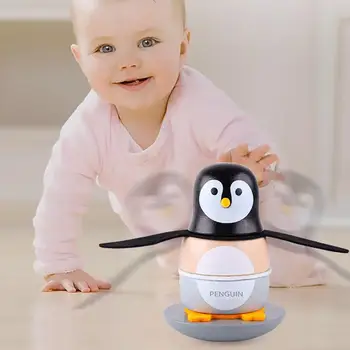 

Wooden Penguin Animal Tumbler Stacking Blocks Balance Game Development Kids Toy