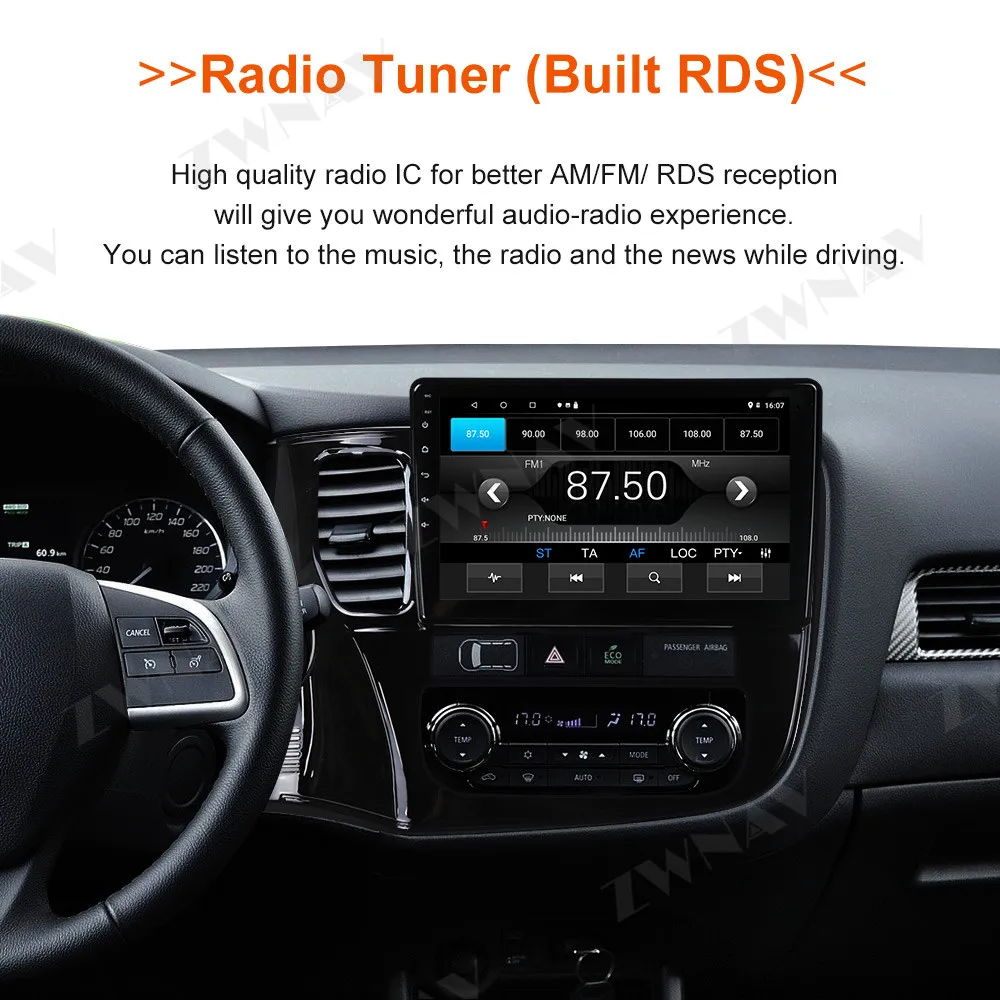 Clearance Android 9 Built in 4G SIM card Car GPS navigation For Mitsubishi OUTLANDER 2014+ Multimedia player head unit radio tape recorder 3