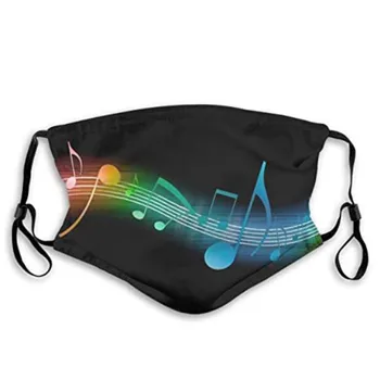 

Music Print Cotton Face Mask PM2.5 Reusable Washable Dustproof Mouth Mask Unisex Face Mask Windproof Mouth-muffle Mascarillas