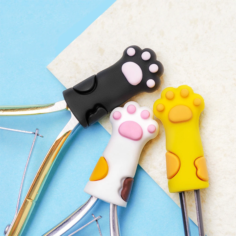 

Nipper Cover Protective Sleeve 1PCS 3PCS Cat Paw Cute Nail Cuticle Scissors Manicure Pedicure Tools kits Dead Skin Scissor Cap