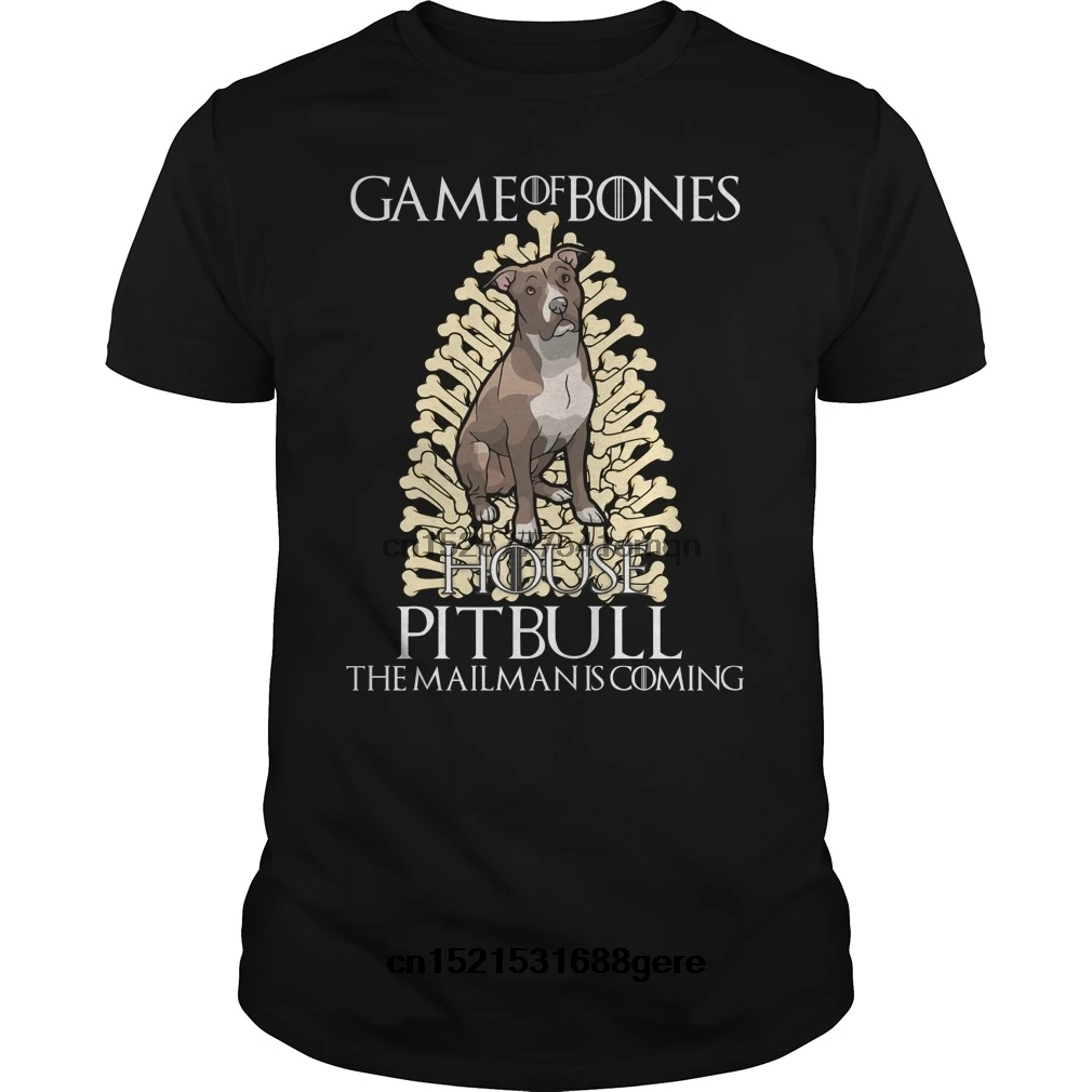 funny t shirt Game Of Bones - PITBULL tshirt men tee | Мужская одежда