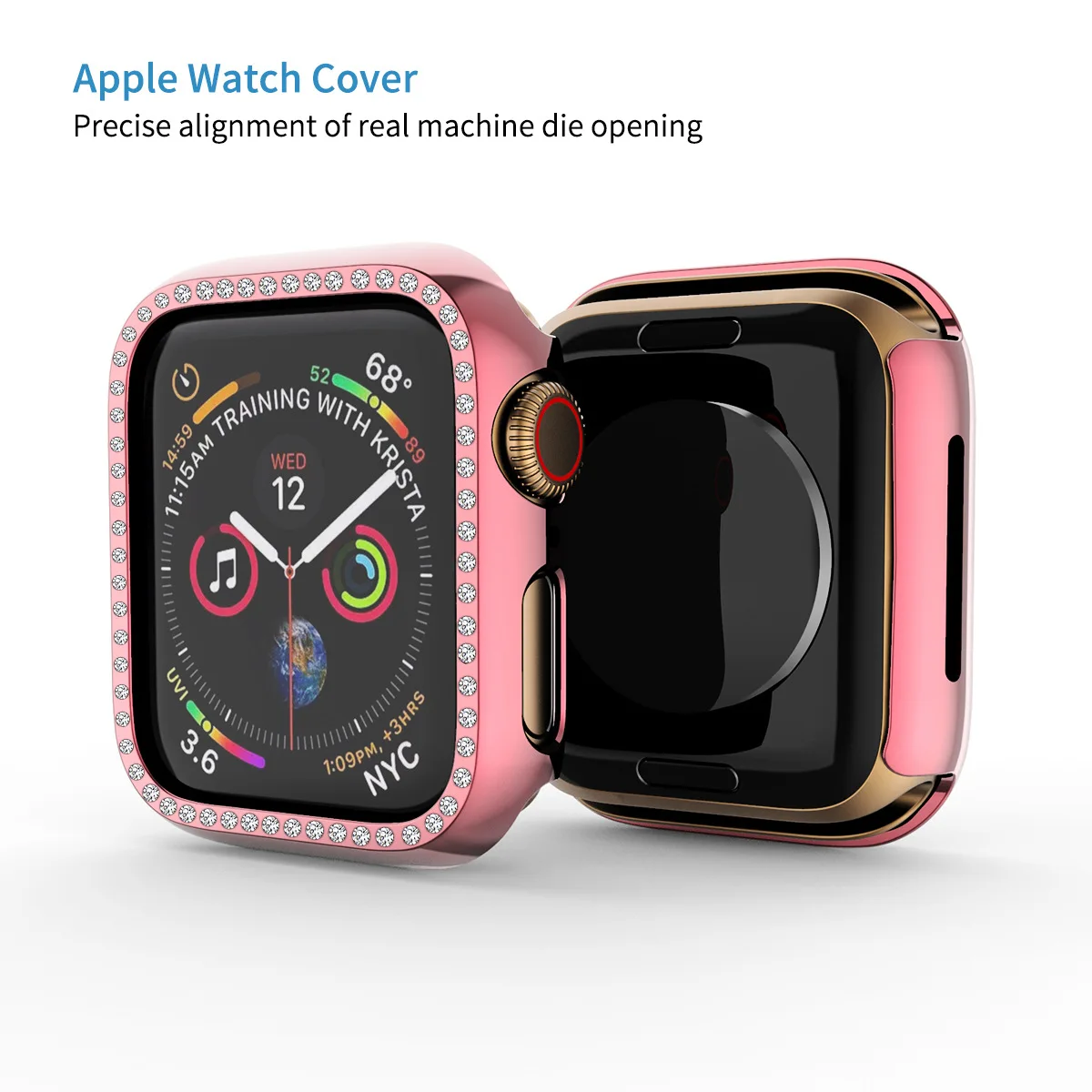 40 мм 44 мм защитный чехол для Apple Watch 4 3 2 1 38 мм 42 мм Тонкий Алмазный Кристалл Защитный чехол все вокруг защиты