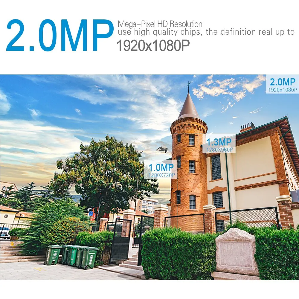 A-ZONE, CCTV камера, система безопасности, комплект, беспроводной, 8 каналов, 4 шт., 1080 P, МП, NVR, IP67, водонепроницаемый, P2P, домашняя, Wifi, система видеонаблюдения