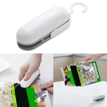 

Portable Mini Sealer Home Heat Bag Plastic Food Snacks Bag Sealing Machine Food Packaging Tool with Clip