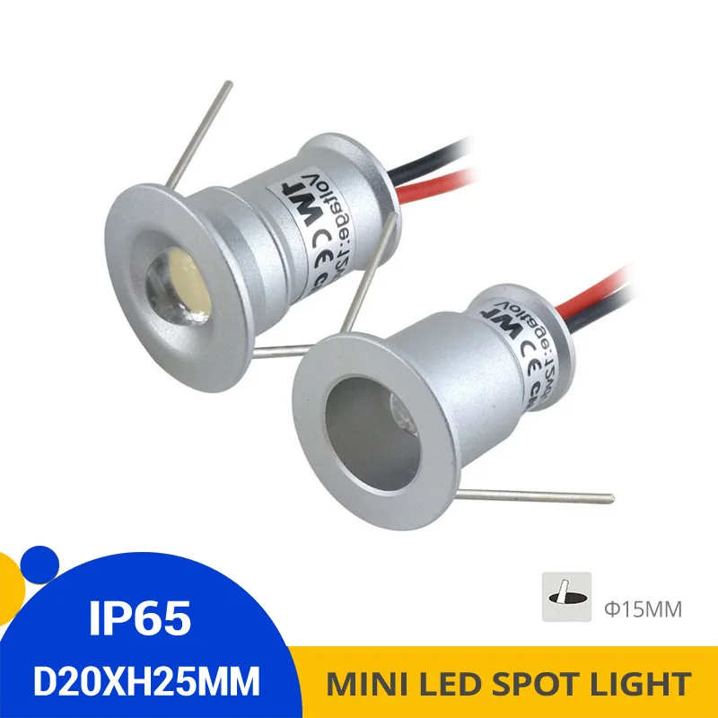 9 шт./лот супер мини 1 Вт Светодиодный потолочный светильник IP65 DC12V DC3V небольшой лестничный шкаф Встраиваемый светодиодный точечный DIY декоративные светильники с отверстием 15 мм